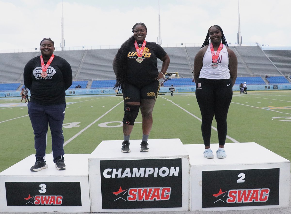 Southwestern Athletic Conference (@theswac) on Twitter photo π£πΌπ±πΆππΊ ππΉπ²πΏπ π¨
Women's Hammer Throw is in the books π
π₯Lyric Love - @uapblionstfxc
π₯Amaya Mitchell-Howard - <a href="/aamutfxc/">AAMU Track and Field/XC</a>
π₯Lilliann Dudley - @gojsutigers
#SWACOTF | #BuildingChampionsForLife π£πΌπ±πΆππΊ ππΉπ²πΏπ π¨
Women's Hammer Throw is in the books π
π₯Lyric Love - @uapblionstfxc
π₯Amaya Mitchell-Howard - <a href="/aamutfxc/">AAMU Track and Field/XC</a>
π₯Lilliann Dudley - @gojsutigers
#SWACOTF | #BuildingChampionsForLife