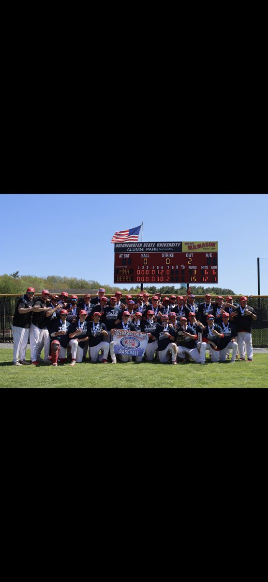 Jonathan O'Donnell (@jbo3019) on Twitter photo Last 4 seasons in MASCAC
4X Regular Season Champ
4X Tournament Champ
Reg season 63-21 Tournament record 13-1
4 year total 76-22!!!
#beardown <a href="/BSUbaseball/">Bridgewater State Baseball</a> Last 4 seasons in MASCAC
4X Regular Season Champ
4X Tournament Champ
Reg season 63-21 Tournament record 13-1
4 year total 76-22!!!
#beardown <a href="/BSUbaseball/">Bridgewater State Baseball</a>