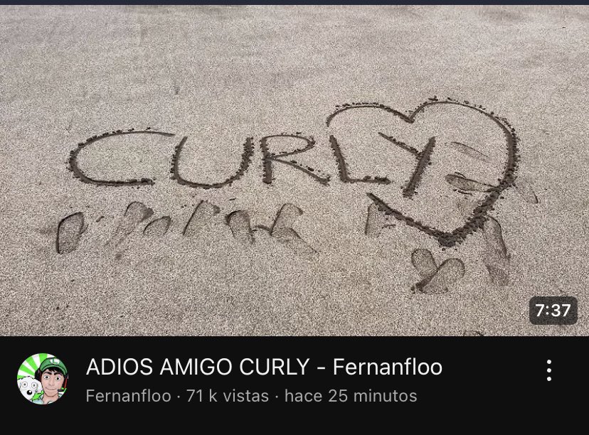 Pretoriano2027's tweet photo. “Curly” 

Porque luego de muchos años falleció curly, el perro del famoso youtuber salvadoreño Fernanfloo

Cadena infinita de “F” https://t.co/GeYbfYLsI0