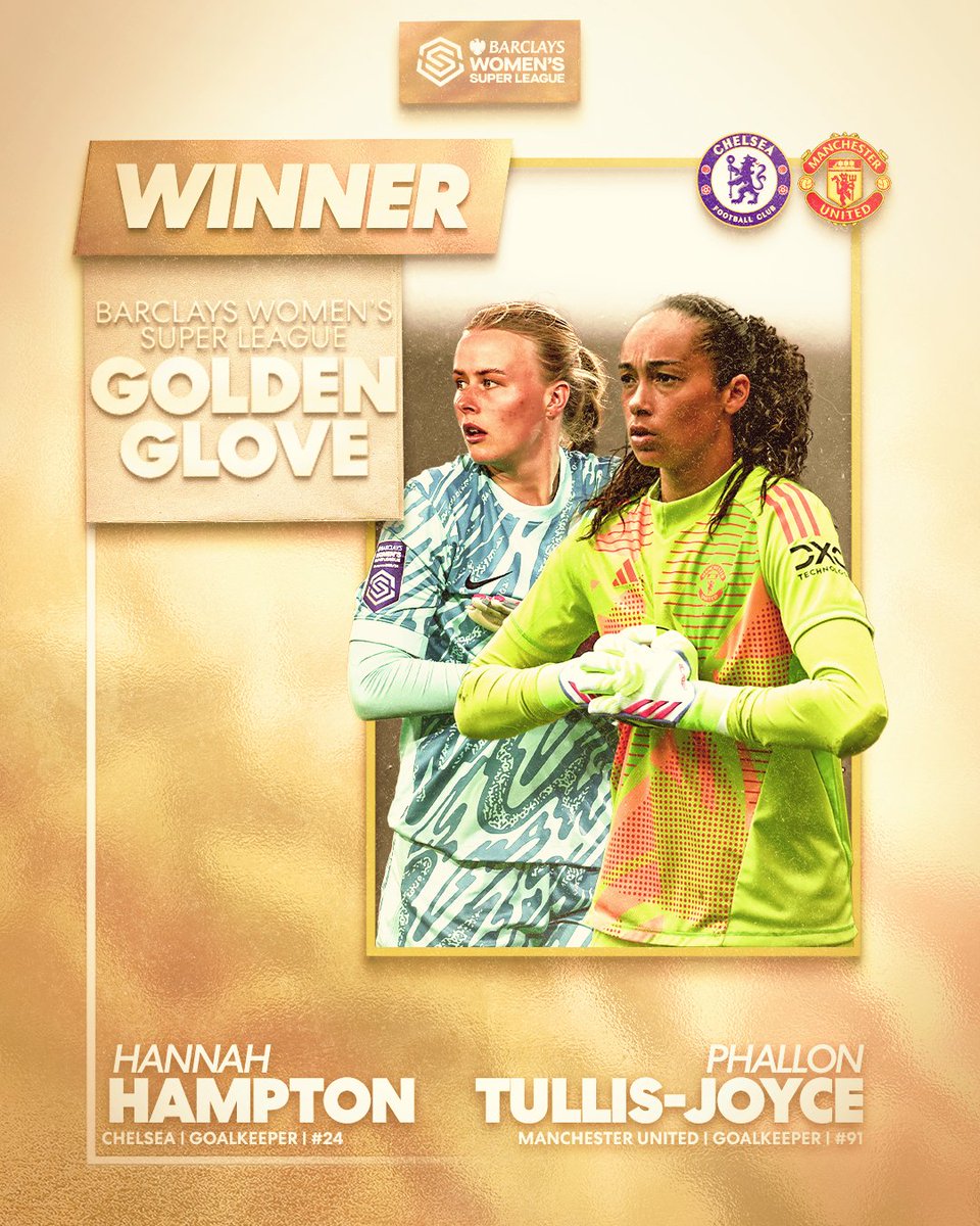 Access? It's always denied when these two are between the sticks.

Phallon Tullis-Joyce and Hannah Hampton are the 2024-25 #BarclaysWSL Golden Glove winners, with both collecting 13 clean sheets this season 🔥
