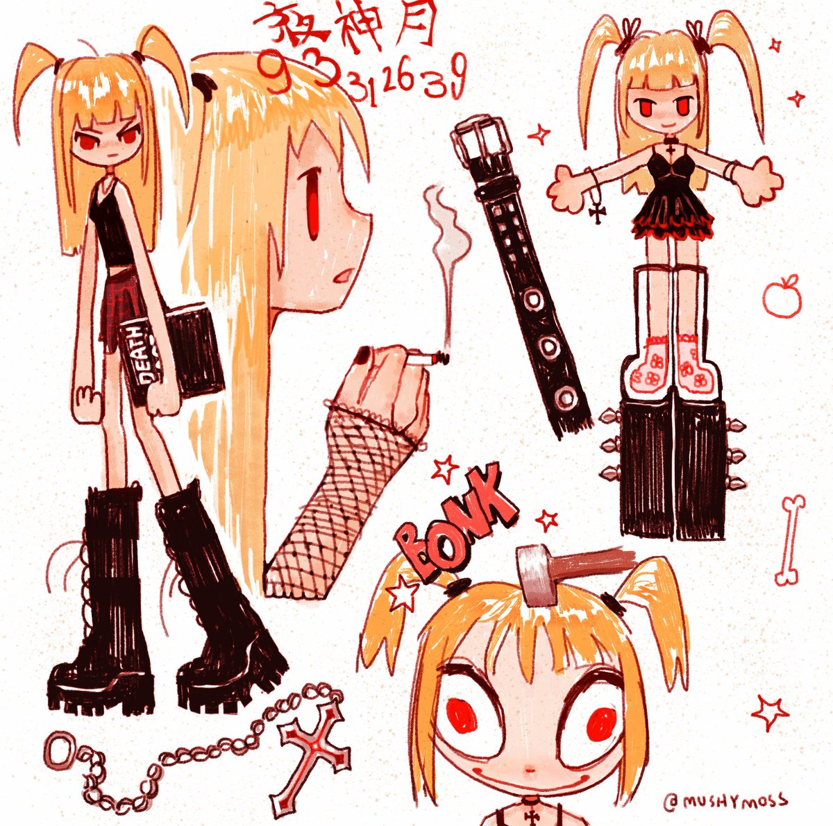 mushymoss_'s tweet image. My favorite misa's I've drawn 🩷