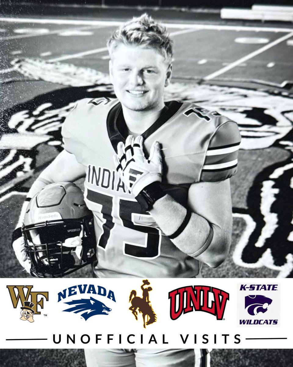 Thanks again to the programs I got to visit over the past month. Grateful for the opportunity to meet great coaches and watch some serious football. 
<a href="/WakeFB/">Wake Forest Football</a> 
<a href="/NevadaFootball/">Nevada Football</a> 
<a href="/wyo_football/">Wyoming Cowboy Football</a> 
<a href="/unlvfootball/">UNLV Football</a> 
<a href="/KStateFB/">K-State Football</a> 
<a href="/coach_hadac/">Coach Isaac</a> 
<a href="/Gabe_Knapton/">Gabe Knapton</a>
