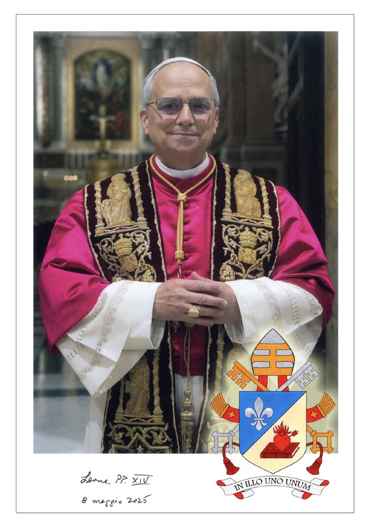 Like most convent communities throughout the world we have just printed, framed and placed the official photo of Pope Leo XIV in our dining room. #NunsOfTwitterX