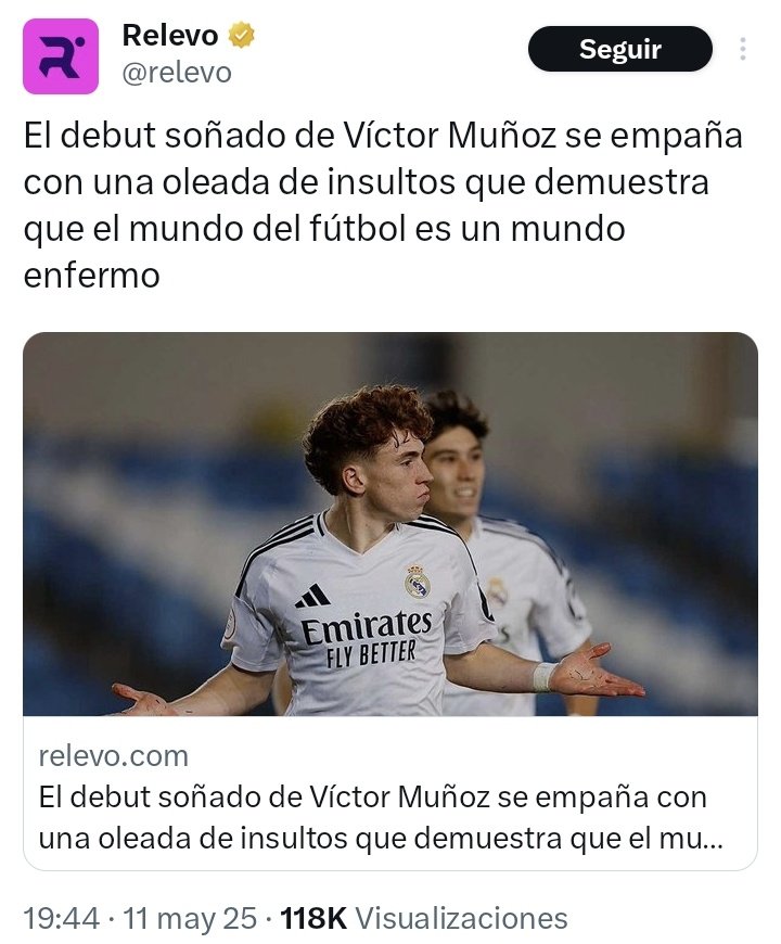 Si la que comete un acto deplorable es la afición del Madrid es el mundo del fútbol. Así, en general.