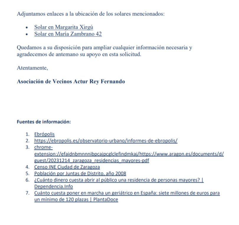 José Angel Bolea Escartin 🇪🇸🇪🇺🇺🇦🇲🇽 (@angel_bolea) on Twitter photo Adjunto la solicitud aprobada en nuestra Junta de Distrito, presidida por <a href="/Fragalan/">Francisco Galán</a> , por <a href="/ppaytozaragoza/">PP Ayto. Zaragoza</a> <a href="/zaragozapsoe/">PSOE Zaragoza</a> y <a href="/zarag_ciudadvox/">Vox Zaragoza Ciudad</a>
Es una reivindicación histórica en el Actur.
!MUCHAS GRACIAS A TODOS!
!NUESTROS MAYORES SE LO MERECEN! Adjunto la solicitud aprobada en nuestra Junta de Distrito, presidida por <a href="/Fragalan/">Francisco Galán</a> , por <a href="/ppaytozaragoza/">PP Ayto. Zaragoza</a> <a href="/zaragozapsoe/">PSOE Zaragoza</a> y <a href="/zarag_ciudadvox/">Vox Zaragoza Ciudad</a>
Es una reivindicación histórica en el Actur.
!MUCHAS GRACIAS A TODOS!
!NUESTROS MAYORES SE LO MERECEN!