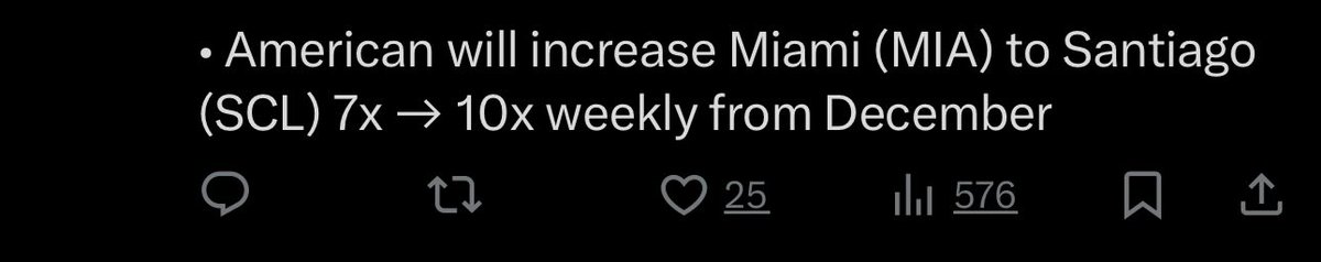 Tons of new air connectivity coming online between the USA and Latam. <a href="/HireWithNear/">Near</a>