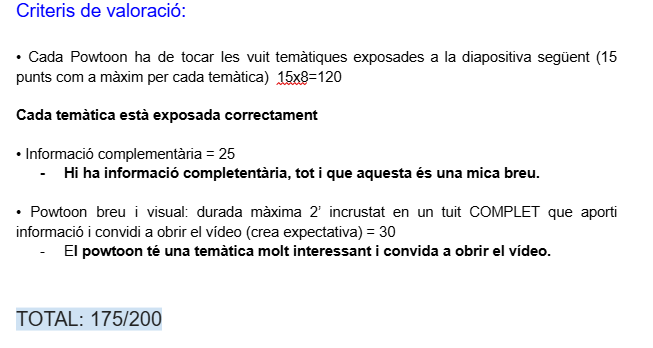 Esportcode100's tweet photo. @Programaciob13 Del segon Powtoon pnesem que està molt ben treballat i és molt complet. Però, no penseu que podria tenir més informació addicional? Tot i així una feina excelent, continueu així !!! https://t.co/aQabpvH1nk