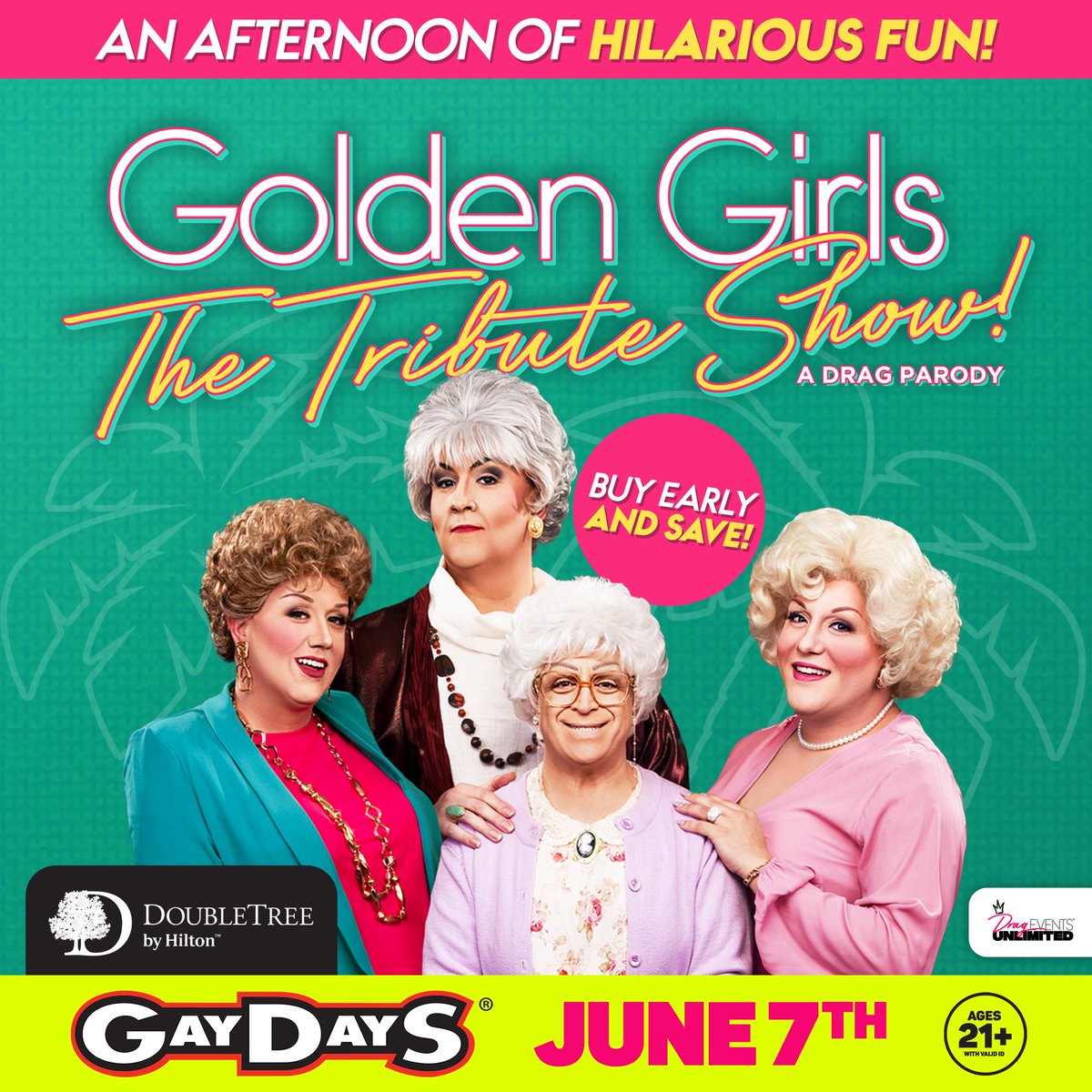 The Golden Girls tribute show is making a special appearance at Gay Days on June 7th. Just one chance to catch it at 11am. A moment to celebrate friendship, laughter, and timeless stories. Don’t miss this unique event.
The Golden Girls captured the hearts of many with humor and
