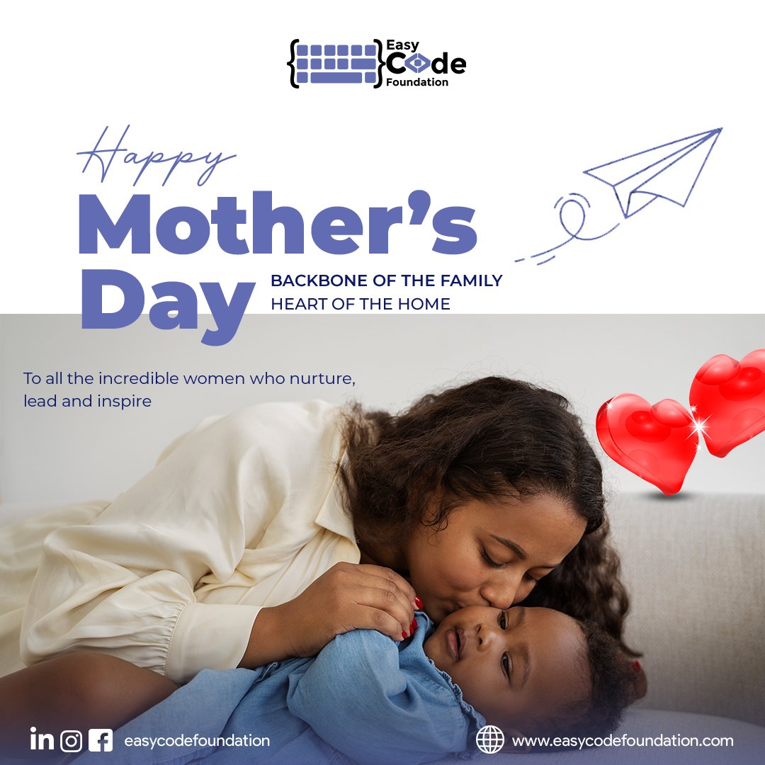 Easycode_found's tweet image. Happy Mother’s Day 💐
Today, we celebrate the women who nurture, guide, and inspire.
Mothers are our first teachers—shaping minds, building confidence, and encouraging dreams.
#MothersDay #EasycodeFoundation #ThankYouMoms #WomenInSTEM #MothersInTech