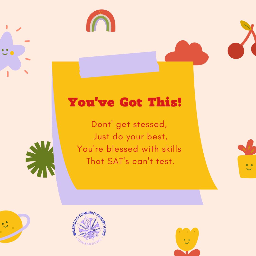 Year 6, we hope you are all relaxed after a weekend of chilling in the sun. Get a good night's sleep tonight and we look forward to seeing you for breakfast tomorrow, ready to go out and smash SATs week. You've got this! Good luck Year 6! <a href="/TeamOak1/">TeamOak</a>