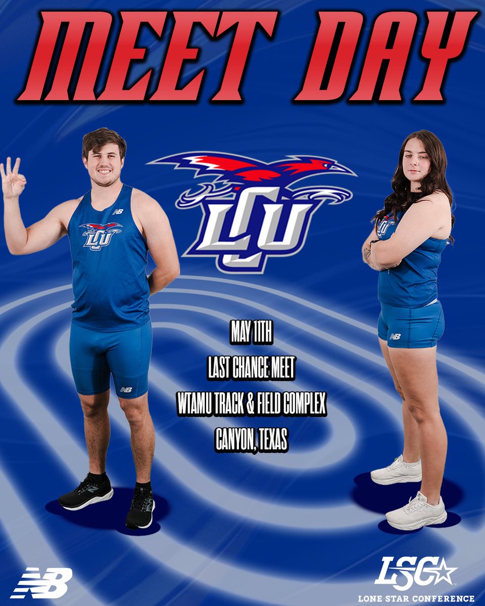 🏃‍♂️🏃‍♀️ Track &amp; Field Meet Day

🗓️: May 11
🏆: Last Chance Meet
🏟️: WTAMU Track &amp; Field Complex
📍: Canyon, Texas

Final Regular Season Meet of the Season 👀