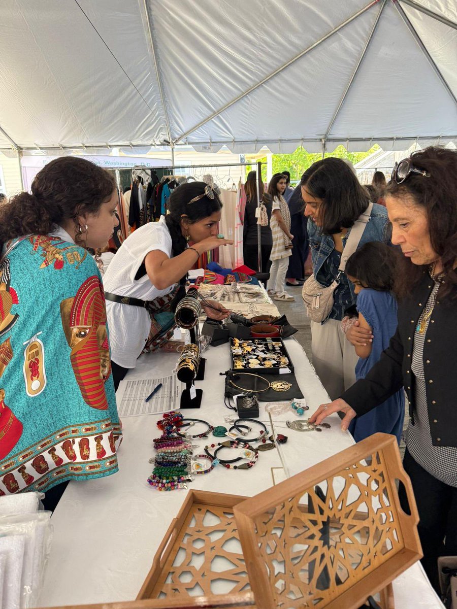 The Embassy of Egypt proudly took part in the International Bazaar hosted by the Muslim Women’s Association at the Islamic Center—bringing the sights, tastes, and spirit of Egypt to life with vibrant crafts, delicious cuisine, and rich cultural heritage!