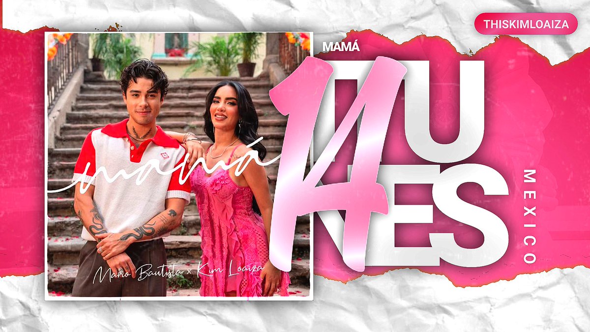 iTunes Update — “Mamá”

#14. México 🇲🇽 (+3)
#20. Chile 🇨🇱 (NEW)
#61. Guatemala 🇬🇹 (NEW)

— Ingresa a 2 tops una semana después de su lanzamiento!