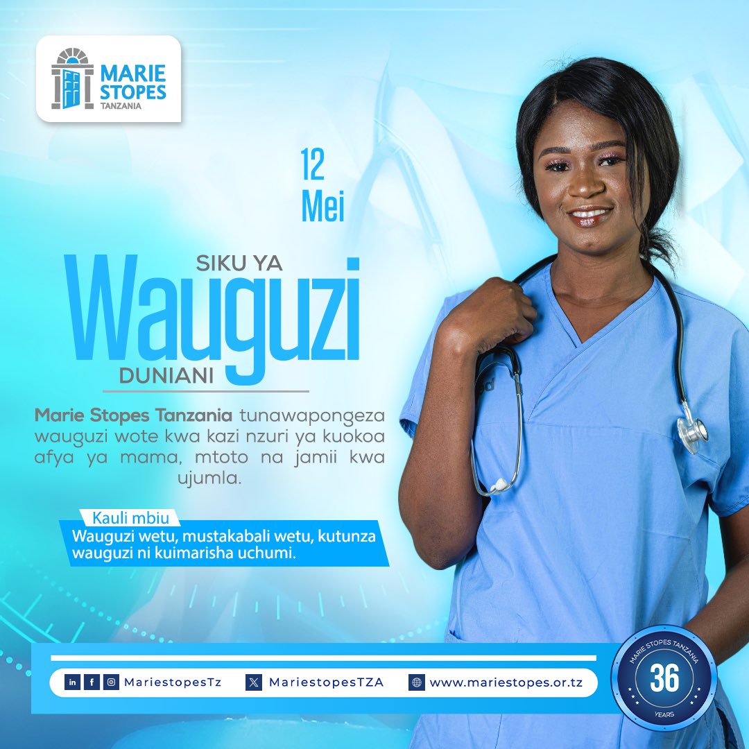 Marie Stopes Tanzania tunawapongeza wauguzi wote kwa kazi nzuri ya kuokoa afya ya mama , mtoto na jamii kwa ujumla. 

#WauguziWetu #MustakabaliWetu