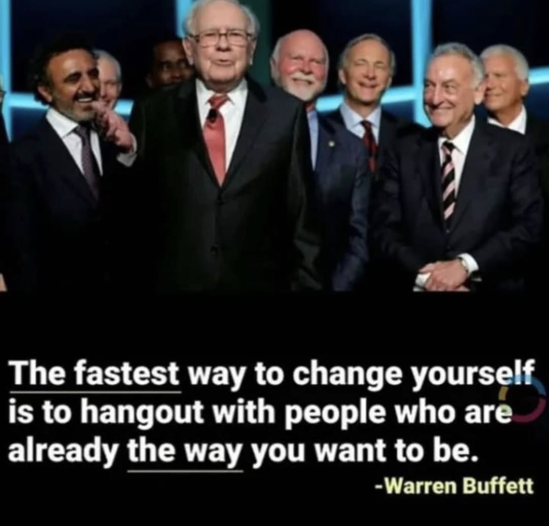 Surround yourself with the energy, mindset, and values that inspire growth. #WarrenBuffettWisdom #Wisdom