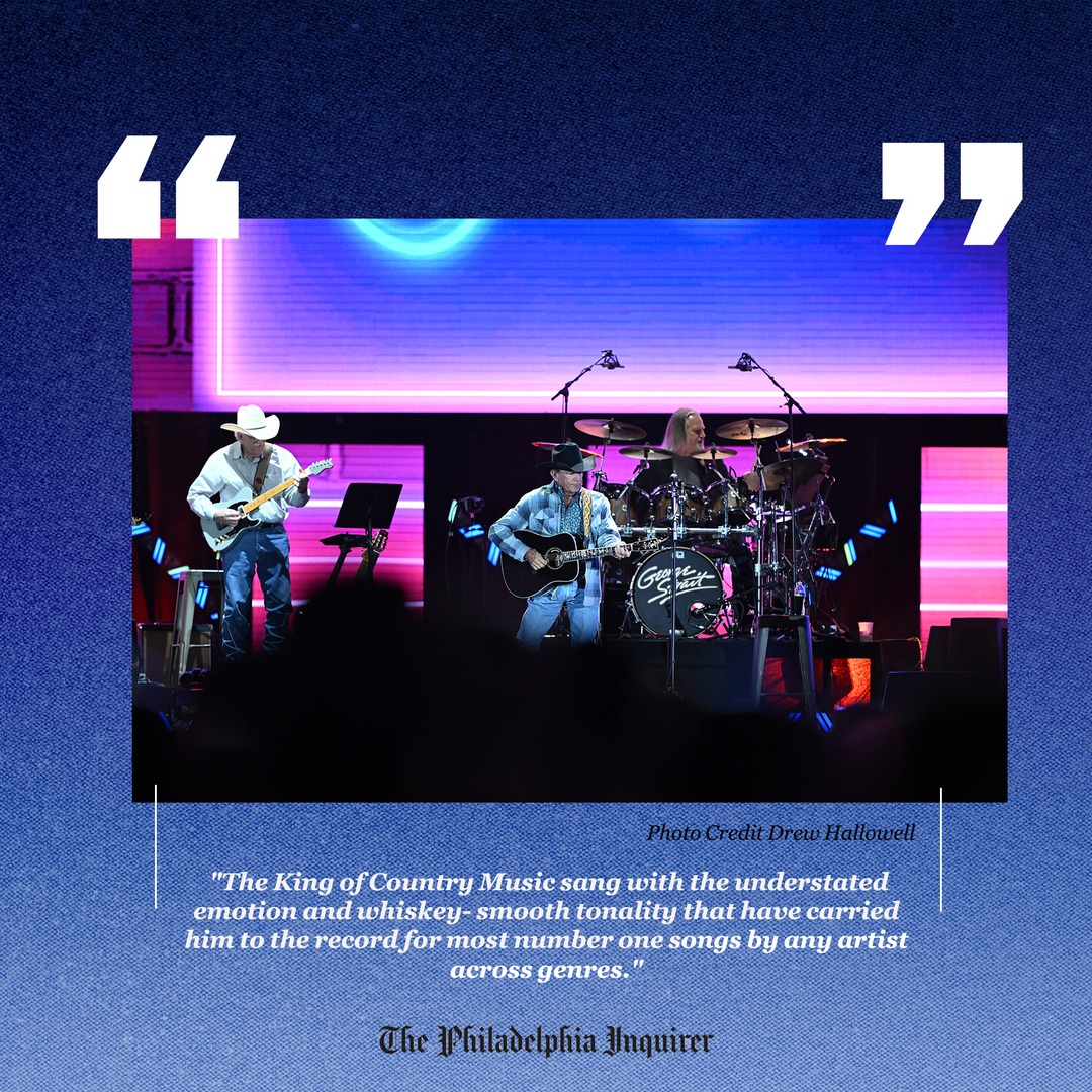 George Strait (@georgestrait) on Twitter photo Thank you to all the fans in Philadelphia for spending your Saturday night with us, and special thanks to <a href="/ChrisStapleton/">Chris Stapleton</a> and <a href="/ParkerMcCollum/">Parker McCollum</a> for joining George and the Ace in the Hole Band. See you in Pittsburgh!
Photos 1 and 2: Credit Drew Hallowell
Photo 3: Credit Andy Thank you to all the fans in Philadelphia for spending your Saturday night with us, and special thanks to <a href="/ChrisStapleton/">Chris Stapleton</a> and <a href="/ParkerMcCollum/">Parker McCollum</a> for joining George and the Ace in the Hole Band. See you in Pittsburgh!
Photos 1 and 2: Credit Drew Hallowell
Photo 3: Credit Andy