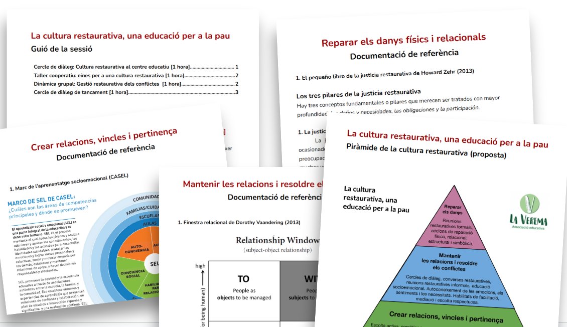Moltes gràcies a les persones que vau participar en la jornada "La cultura #restaurativa, una educació per a la pau". Sortim amb ganes de seguir aprenent junts sobre com podem promoure una millora de la convivència, l’aprenentatge i el benestar de tothom. Bon final de curs!