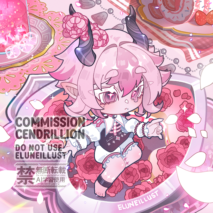 EluneIllust's tweet photo. 🌹 coms for @/cendrilion on da 

🎐 : #chibi #illust #cms https://t.co/sc41hHbyZD