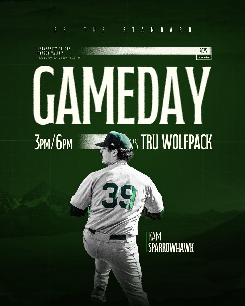 UFV Baseball (@ufvbaseball_) on Twitter photo Cascades Take on TRU Wolfpack
⏰ 3pm/6pm PST
📍Norbrock Stadium, Kamloops
🆚 <a href="/TRUWolfPackBSB/">TRU Baseball</a>
#weclimbweconquer
#bethestandard
<a href="/UFVCascades/">UFV Cascades</a> Cascades Take on TRU Wolfpack
⏰ 3pm/6pm PST
📍Norbrock Stadium, Kamloops
🆚 <a href="/TRUWolfPackBSB/">TRU Baseball</a>
#weclimbweconquer
#bethestandard
<a href="/UFVCascades/">UFV Cascades</a>