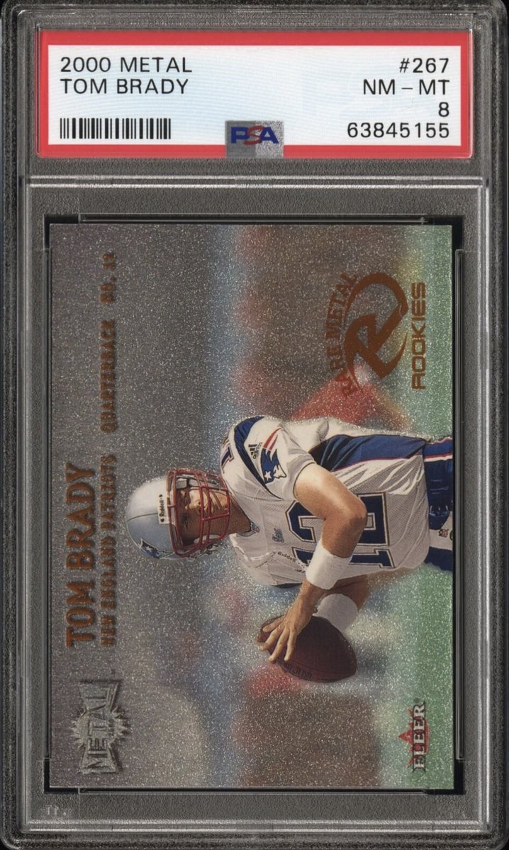 Anyone looking for a cool Tom Brady Metal rookie card? Thinking about selling it and picking up another PC Card. The range sold on eBay in a PSA8 is 400-550 and the lowest priced one currently listed is mine at 550. Reach out if you are interested and I’m sure we can work a deal.