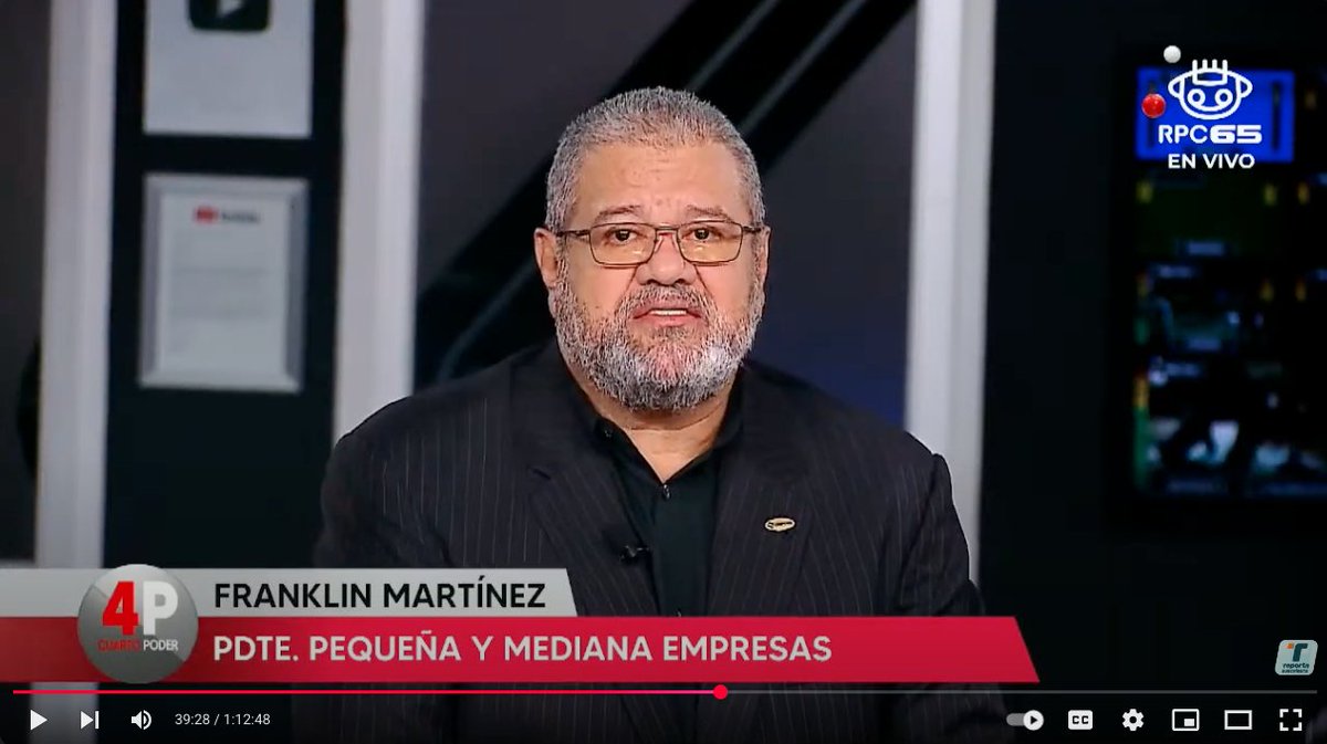 Entrevista en CUARTO PODER.
Gracias <a href="/TReporta/">Telemetro Reporta</a> @AtenogenesR.

UNPYME: Desde 1979.
#UNIDOSsomosGRANDES

Enlace al momento en YouTube:
youtu.be/Dl-lWR2yoKk?t=…