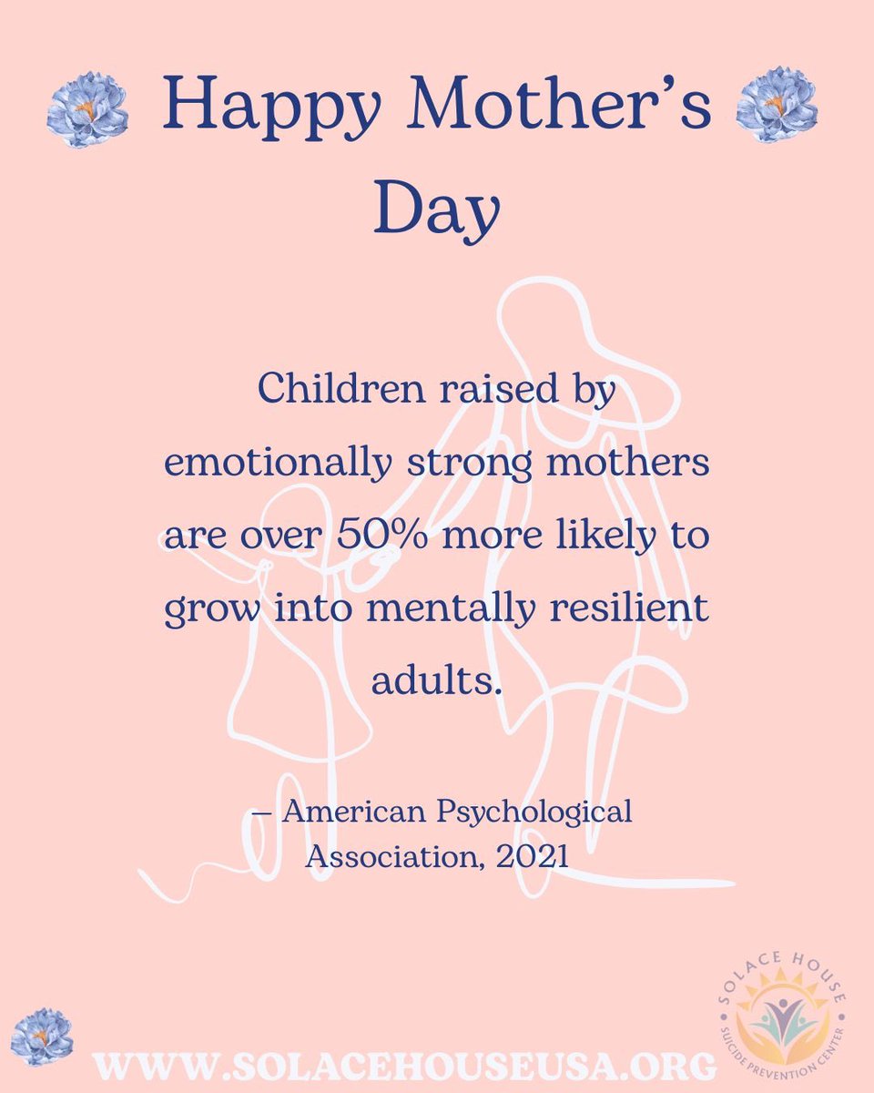 “The strength of a mother echoes for generations”

Happy Mother’s Day to the women in our lives whose love, care and compassion give us the strength to keep going 

#mothersday #happymothersday #solacehouseusa #youarenotalone #mentalhealthmatters