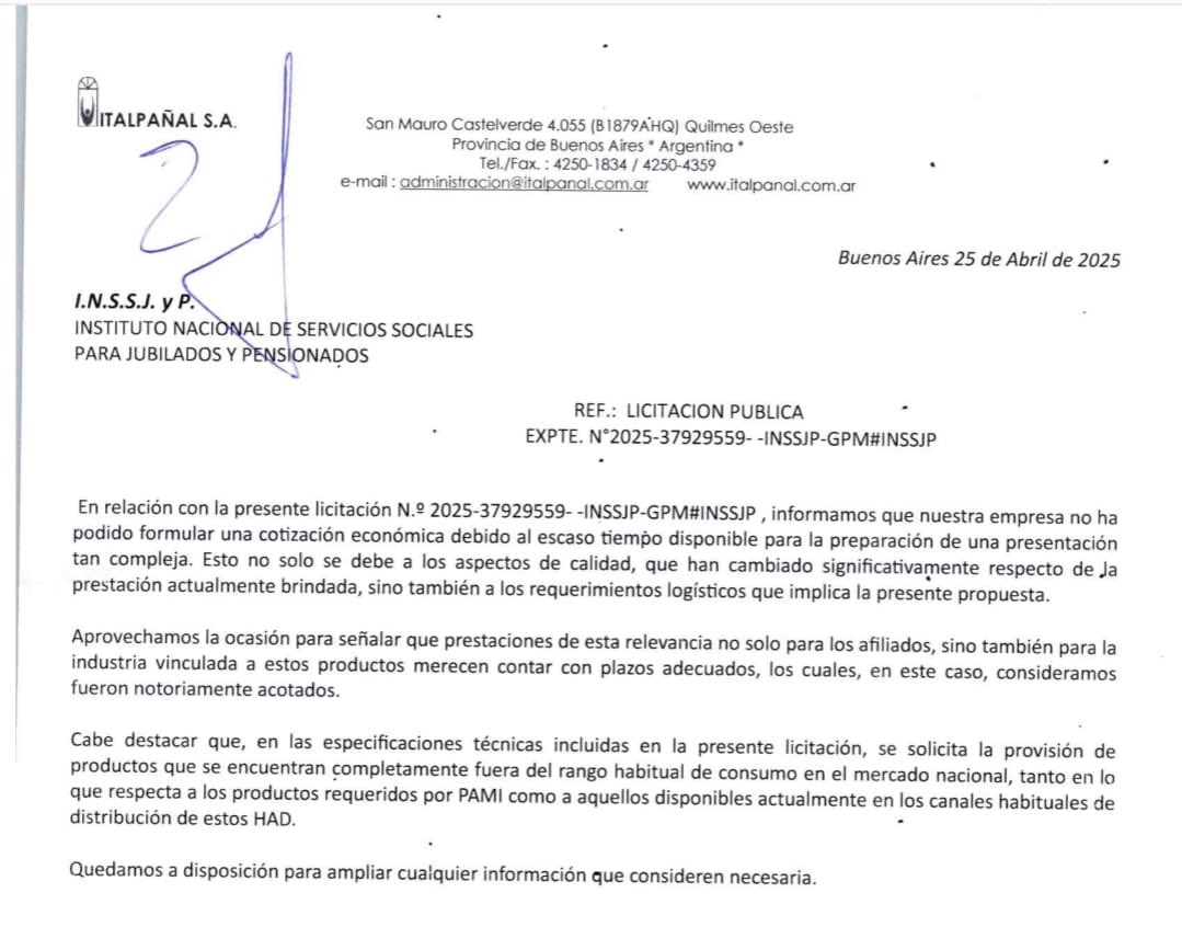 diagonalesweb's tweet photo. ⭕️ | ÚLTIMO MOMENTO: A través de una licitación exprés, EL PAMI LE PAGÓ U$S 450 MILLONES A UNA SOCIEDAD ANÓNIMA POR PAÑALES QUE TIENEN UN SOBREPRECIO DEL 20%.

‼️ Otras empresas, que no llegaron a licitar, DENUNCIAN QUE LA LICITACIÓN FUE FRAUDULENTA.

❌ LA CORRUPCIÓN AVANZA.