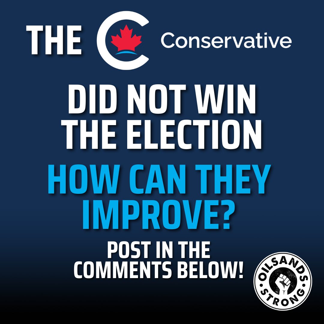 OilSandsStrong's tweet image. Comment your ideas below 👇
#CPC #Election2025 #ConservativeFuture #OilsandsStrong #CanadianPolitics
