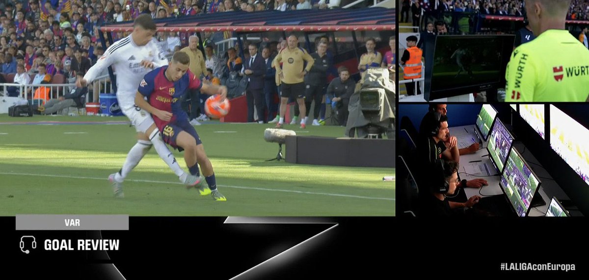 Des enregistrements audio révèlent que l’équipe de la VAR a dit « Dieu merci » lorsque Fermín López a touché le ballon de la main avant que son but ne soit annulé.

🗞️ (<a href="/tjuanmarti/">Toni Juanmartí</a>)