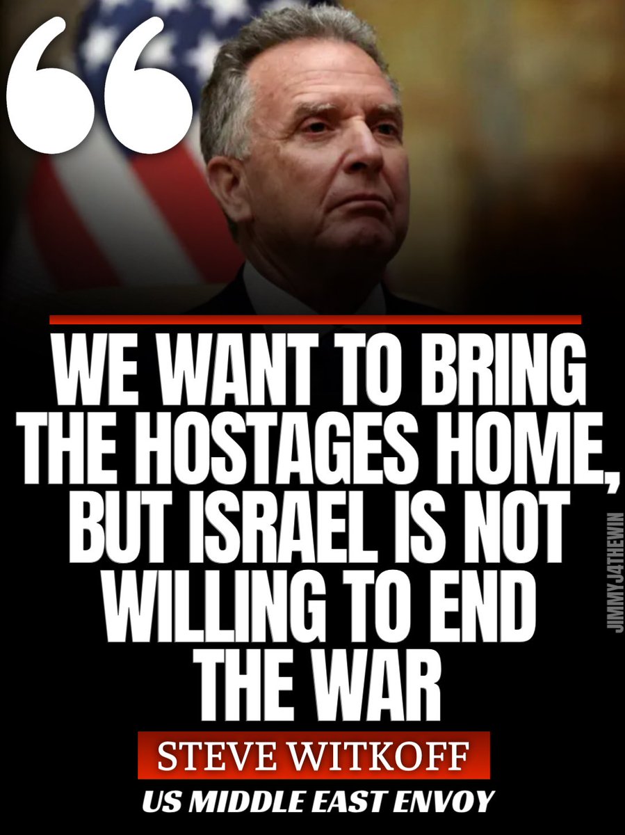 For the first time, a U.S. official, Steve Witkoff, admits what we’ve been saying all along.