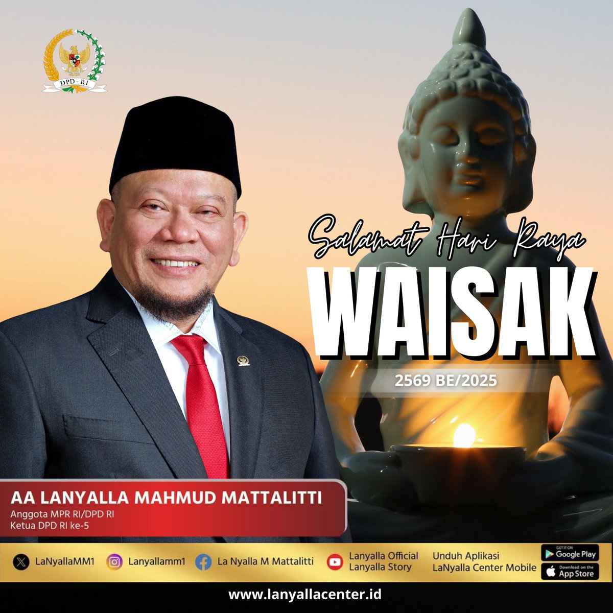 Selamat Hari Raya Waisak 2569 BE/2025

#lanyalla #dpdri #Waisak2025