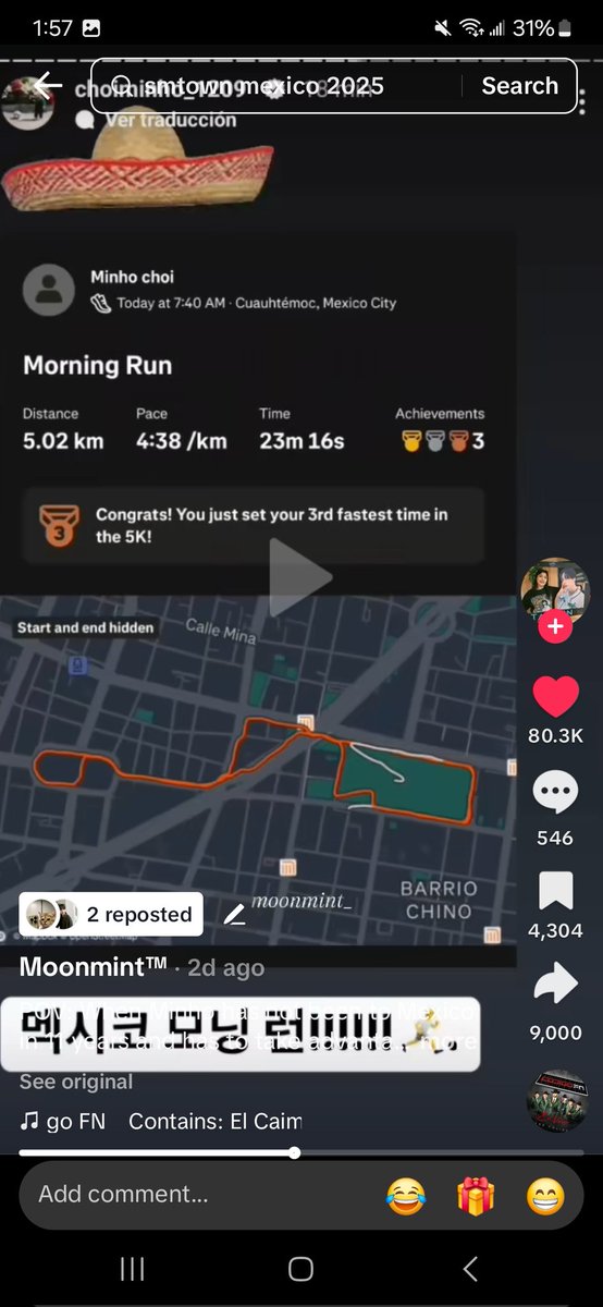 thisisrenjun's tweet image. fr saw that minho had a strava on a tiktok and had to go follow him 😌