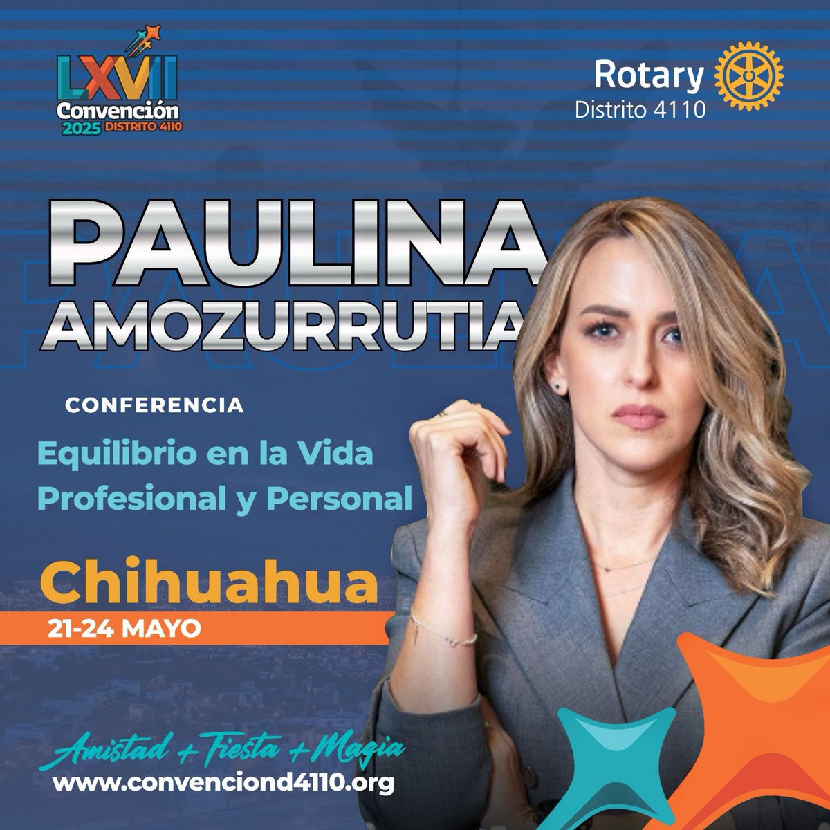 ¡Si son de Chihuahua o tienen oportunidad de ir no se lo pierdan!
Del 21 al 24 de mayo, mi hermano <a href="/rodcigarroa/">Ro</a> estará presente en la Convención 2025 del Distrito 4110 de Rotary. 🤩 

También estarán @chumeltorres, <a href="/quiquegaray/">Enrique Garay</a> <a href="/jzarzap/">Jorge Zarza🇲🇽</a> entre otros ¡Vivan la experiencia! RT
