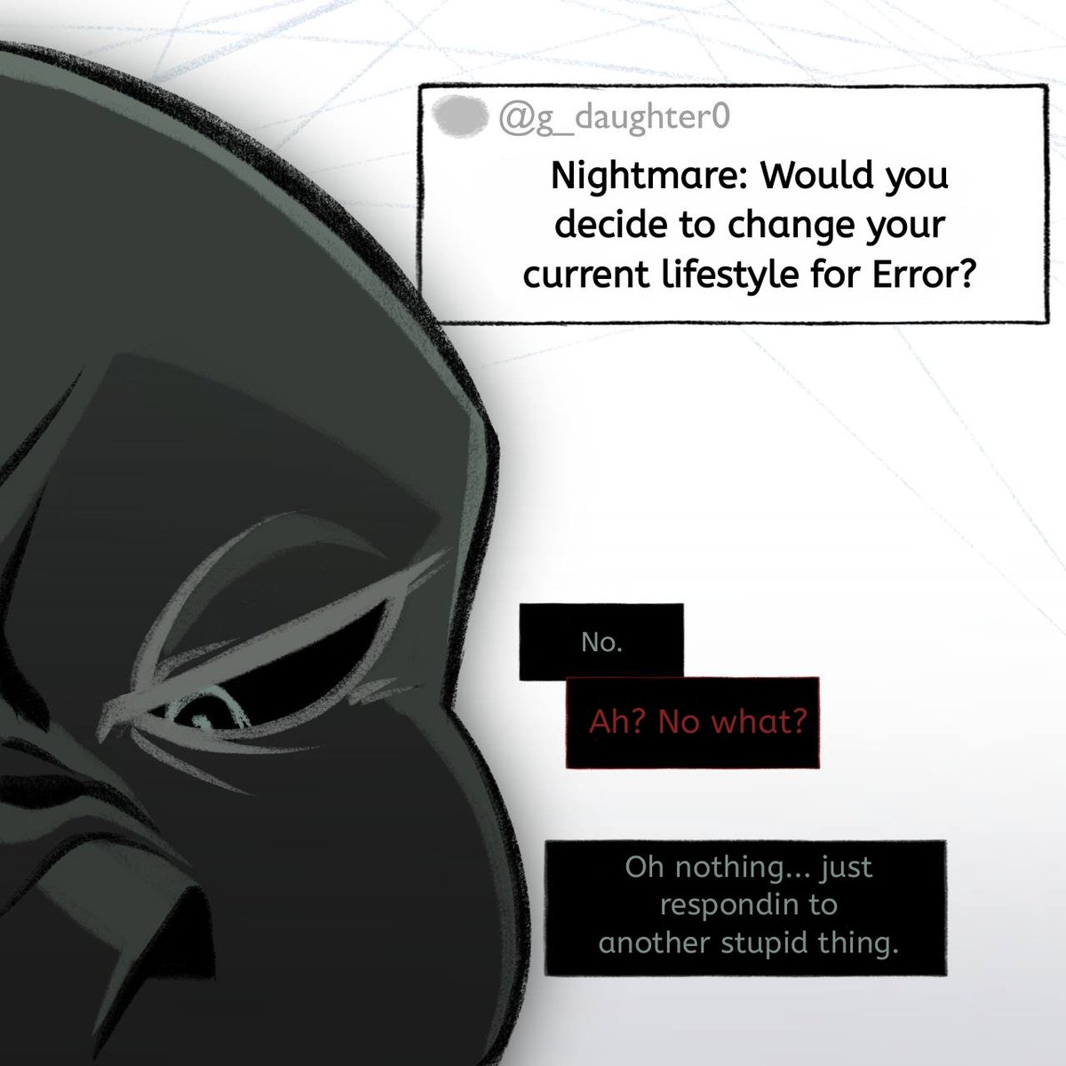 created by: t.me/undertalefagJA

In English 

#NightError #NightｍareSans #ErrorSans #errormare #Radier #undertale_au #UndertaleAU