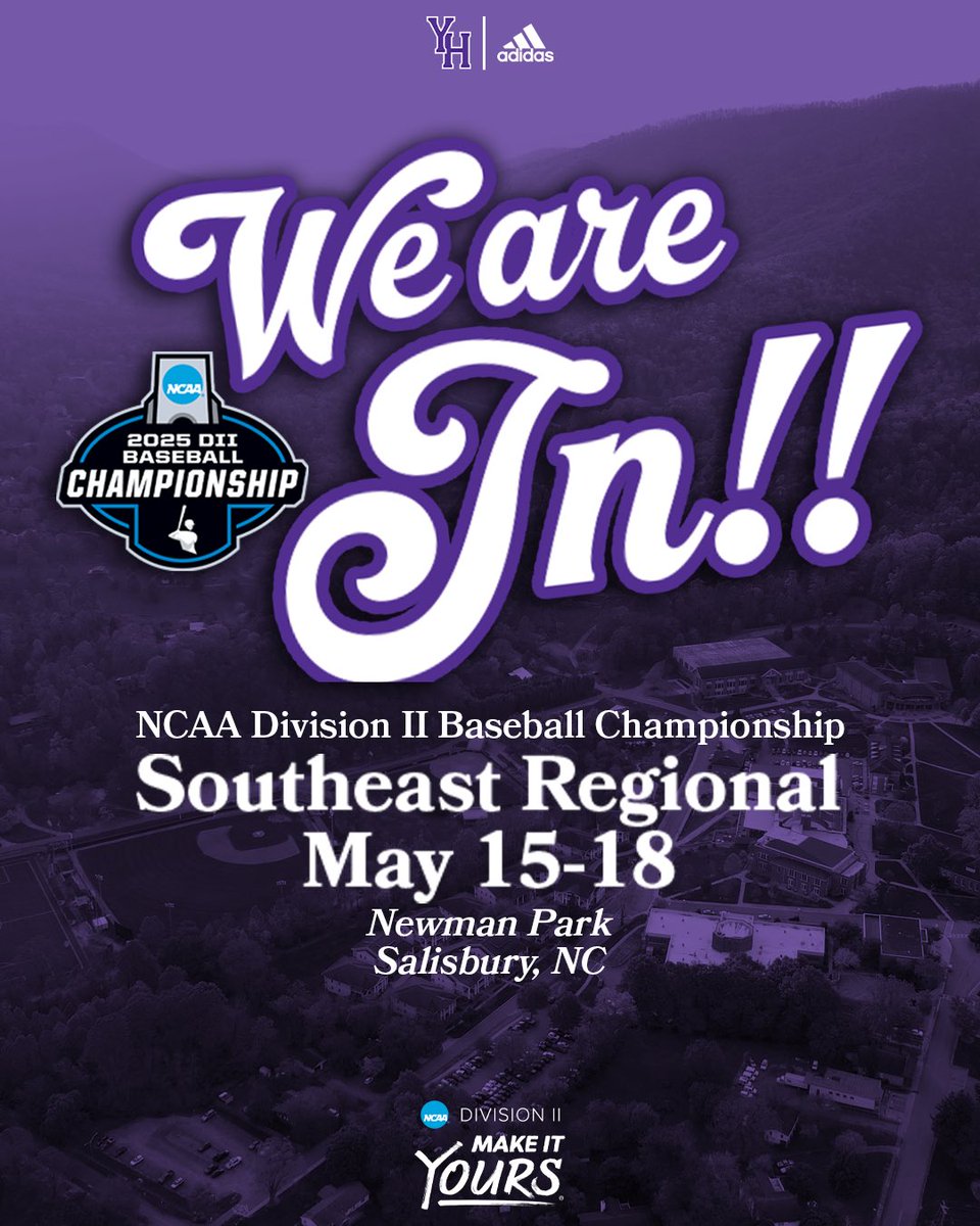 The YH Baseball ⚾️ Team has earned the No. 4️⃣ seed in the 2025 NCAA DII Southeast Regional Championship this Week‼️

#staYHungry