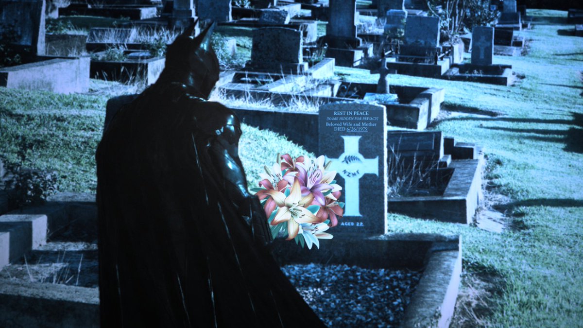 Hey, mom. I've picked up some flowers on the way for you.

Happy Mother's Day. I wish you were still here to see all the changes made towards making Gotham City a better place. Even if it was just for a single day and no more.