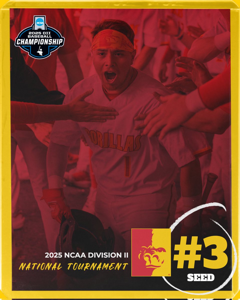 THE GORILLAS ARE IN‼️

Pitt State Baseball earns the #3 seed in the NCAA Division II Central Region Tournament 🦍⚾

<a href="/GorillasBSB/">Pitt State Baseball ⚾️</a>|<a href="/pittstate/">Pittsburg State</a>