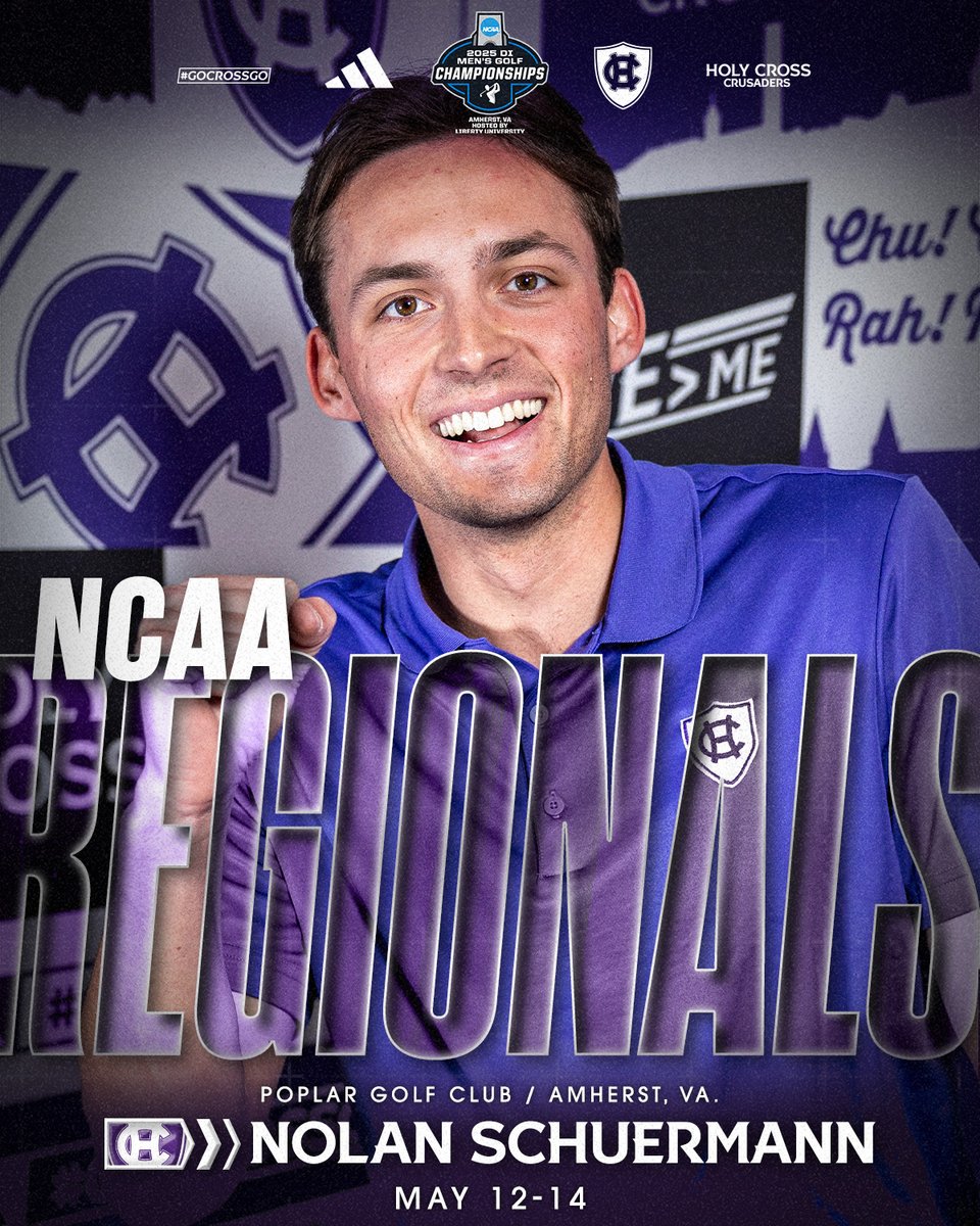 Holy Cross Men’s Golf (@hcrossmgolf) on Twitter photo 🟣⚪️ Nolan Schuermann at NCAA Regionals!
🏌️♂️ NCAA Amherst Regional
⛳️ Poplar Grove Golf Club
📍 Amherst, Va.
📈 tinyurl.com/36s4zmwp
#GoCrossGo | <a href="/GoHolyCross/">Holy Cross Athletics</a> | <a href="/PatriotLeague/">Patriot League</a> | <a href="/NCAA/">NCAA</a> 🟣⚪️ Nolan Schuermann at NCAA Regionals!
🏌️♂️ NCAA Amherst Regional
⛳️ Poplar Grove Golf Club
📍 Amherst, Va.
📈 tinyurl.com/36s4zmwp
#GoCrossGo | <a href="/GoHolyCross/">Holy Cross Athletics</a> | <a href="/PatriotLeague/">Patriot League</a> | <a href="/NCAA/">NCAA</a>