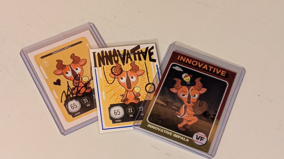 Huge mail day! Two friends surprised me with personalized Innovative Impala cards-including a rare /75. Totally unexpected and deeply appreciated. The Veefriends community never ceases to amaze me. Feeling grateful and inspired today. Thank you <a href="/BrofitAZ/">BroFit AZ</a> and <a href="/Saveall09/">Keith Saveall | Ksave9</a>