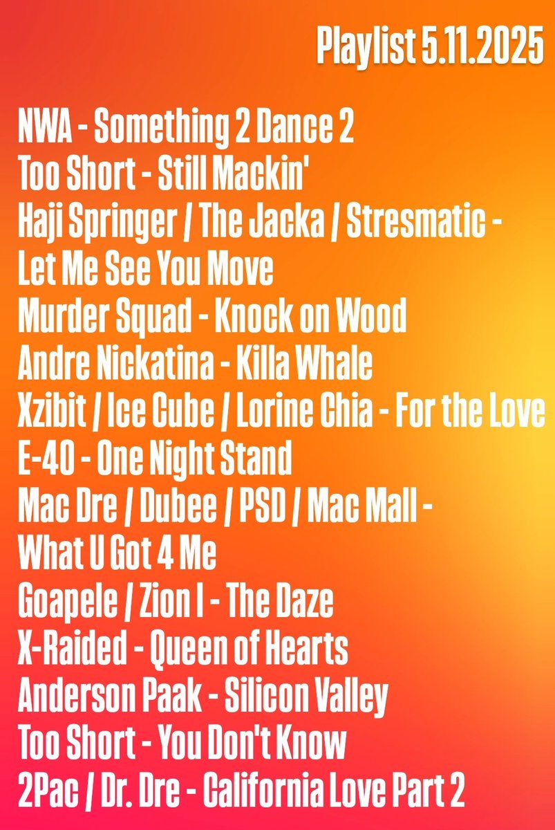 So much dope West Coast music on the radio tonight. 😎

#WestCoastEveryday
<a href="/Q971radio/">Q97.1 Radio</a>