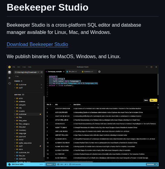 tom_doerr's tweet image. SQL client for multiple databases across platforms