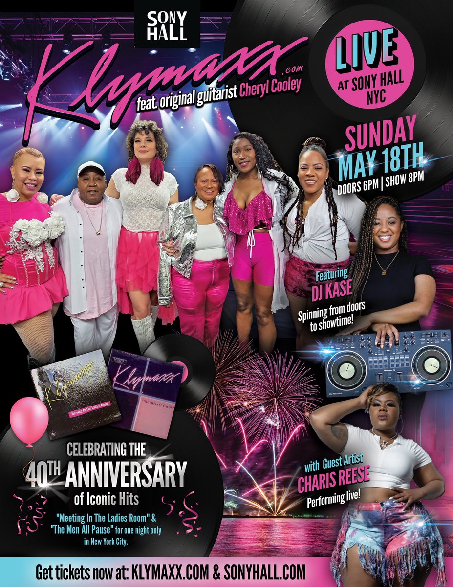 Hey New York, we are coming your way Sun. May 18th <a href="/SonyHall/">Sony Hall</a> ! #klymaxx #klymaxxtour #nyc #sonyhall