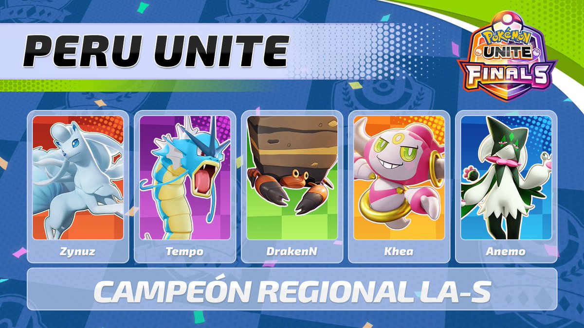 Pokémon UNITE Championship Series LATAM (@unitelatam) on Twitter photo 🎉 ¡Tenemos CAMPEÓN de la región LA-S!
<a href="/Peru_GG/">PERÚ ✈️ 🇺🇸</a> ahora reina en la región LA-S y su próximo destino es Anaheim, California. 👑
¡Muchas felicidades!
#PokemonUNITE | #UNITEesports 🎉 ¡Tenemos CAMPEÓN de la región LA-S!
<a href="/Peru_GG/">PERÚ ✈️ 🇺🇸</a> ahora reina en la región LA-S y su próximo destino es Anaheim, California. 👑
¡Muchas felicidades!
#PokemonUNITE | #UNITEesports