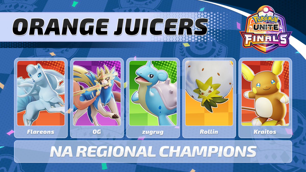 After a day full of heart-pounding moments, Orange Juicers stand tall as the 2025 NA Regional Champions! 👏

#PokemonUNITE | #UNITEesports
