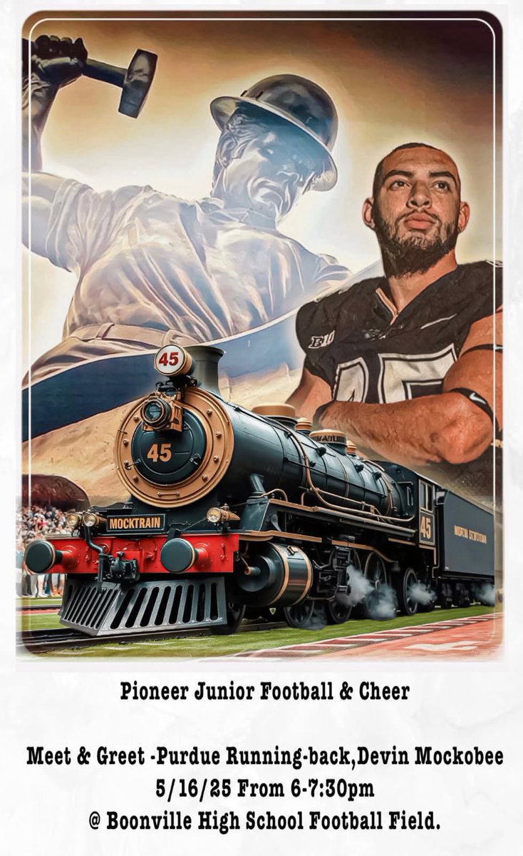 Boonville Pioneer Athletics (@bhsathletics) on Twitter photo Boonville Feeder Football Players come out this Friday to Bennett Field!
BHS Alum and <a href="/BoilerFootball/">Purdue Football</a> star Devin Mockobee <a href="/devin_mockobee/">Devin Mockobee</a> will be back in town! Boonville Feeder Football Players come out this Friday to Bennett Field!
BHS Alum and <a href="/BoilerFootball/">Purdue Football</a> star Devin Mockobee <a href="/devin_mockobee/">Devin Mockobee</a> will be back in town!