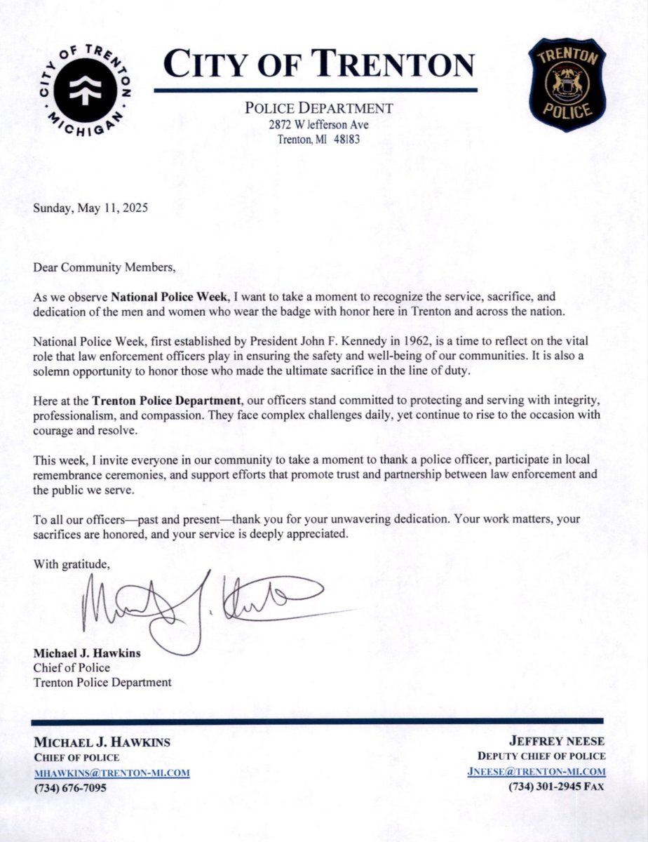Trenton Police tweet media