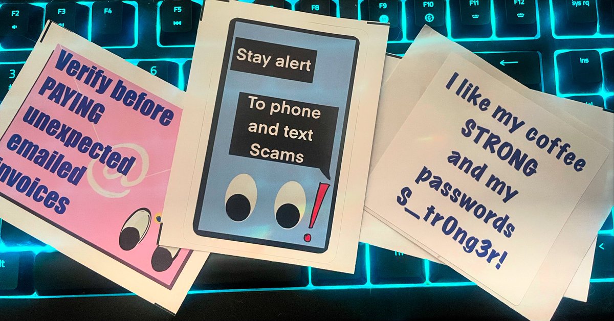 Latest #cybersecurityawareness stickers available from my #RedBubble store   #cybersecurity #stickers. redbubble.com/people/Demysti…