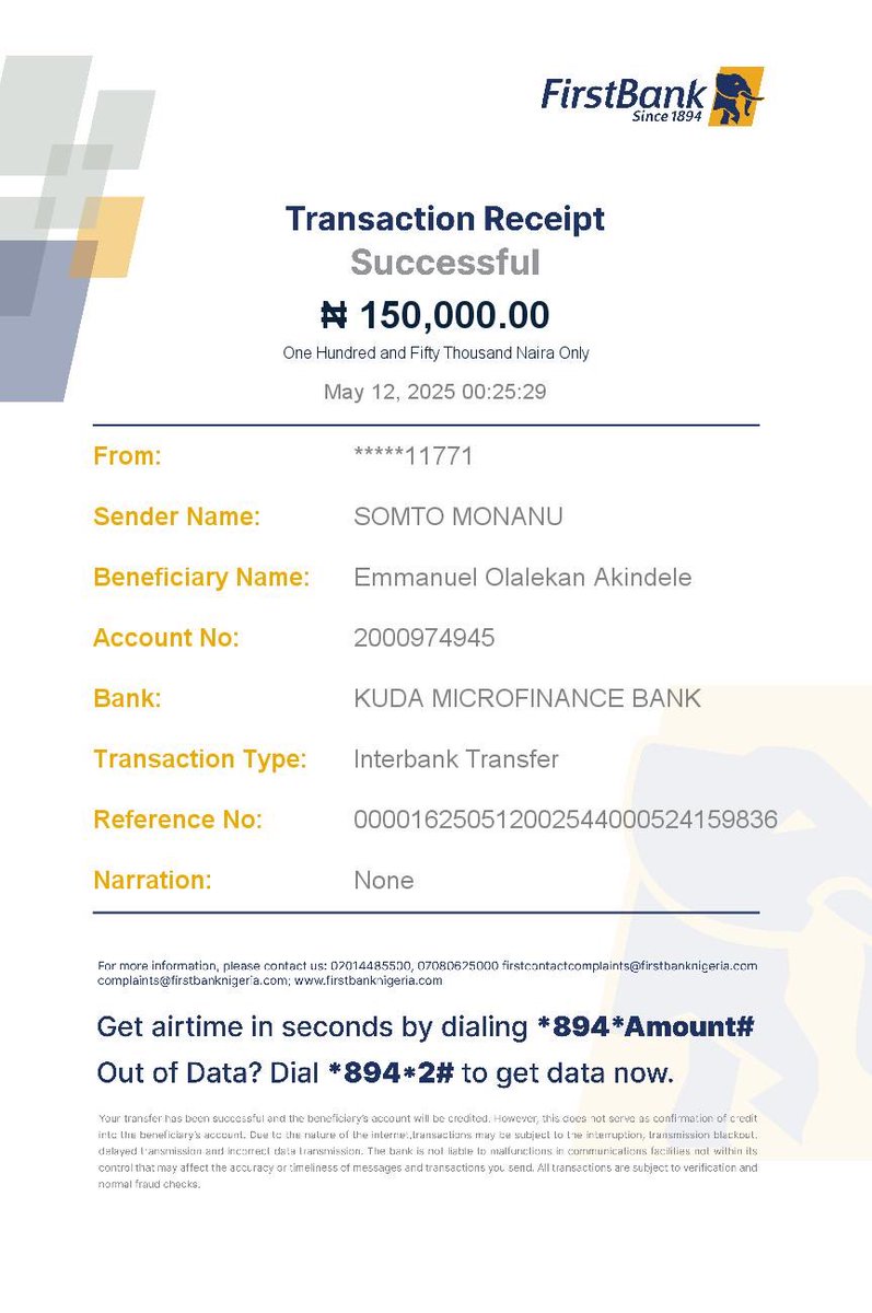 N150k sent!!! ✅ Happy new week