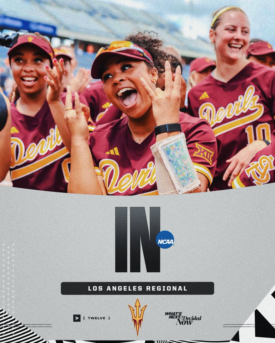 Big 12 Conference (@big12conference) on Twitter photo LET'S DANCE <a href="/ASUSoftball/">Sun Devil Softball</a> 💃
🗺️ Los Angeles, CA
🆚 San Diego State
📅 Friday, May 16
⏰ 9 p.m. CT
📺 ESPN2
#Big12SB | <a href="/NCAASoftball/">NCAA Softball</a> LET'S DANCE <a href="/ASUSoftball/">Sun Devil Softball</a> 💃
🗺️ Los Angeles, CA
🆚 San Diego State
📅 Friday, May 16
⏰ 9 p.m. CT
📺 ESPN2
#Big12SB | <a href="/NCAASoftball/">NCAA Softball</a>