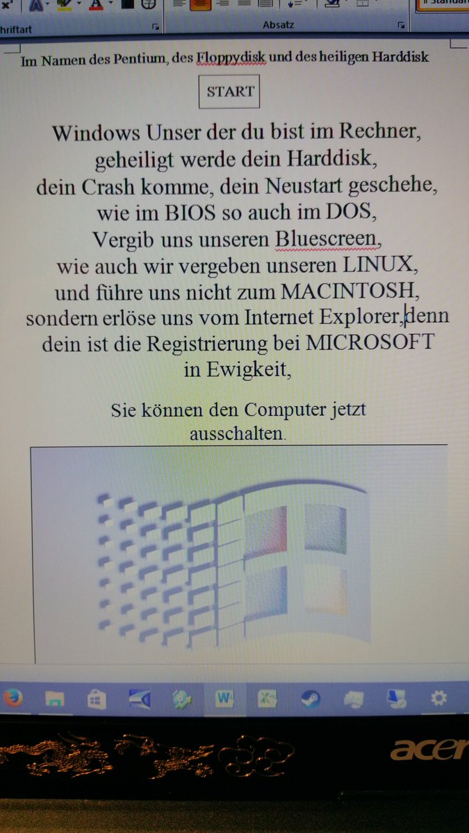 Ist auch schon 25 Jahre her. XD
Fly on!